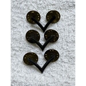 Vintage‎ Military Rank Insignia Pinback Chevrons Army Patches Lot of 3